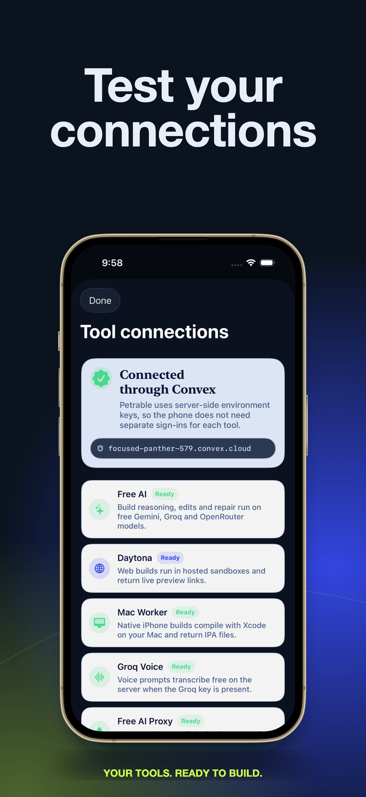 Test your connections